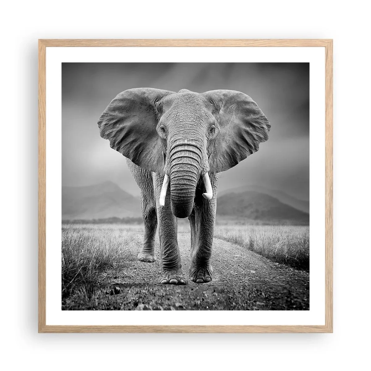 Pôster com moldura de carvalho claro - O anfitrião dá as boas-vindas - 60x60 cm