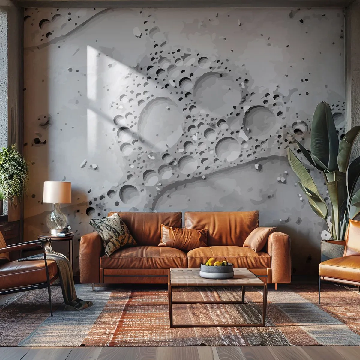 Papel de Parede Premium Sand - Vestígio de espuma - Composição, Pedaço, Gráficos - 350x256 cm