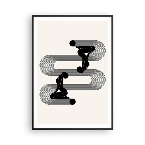 Pôster com moldura preta - Simetria sensual - 70x100 cm