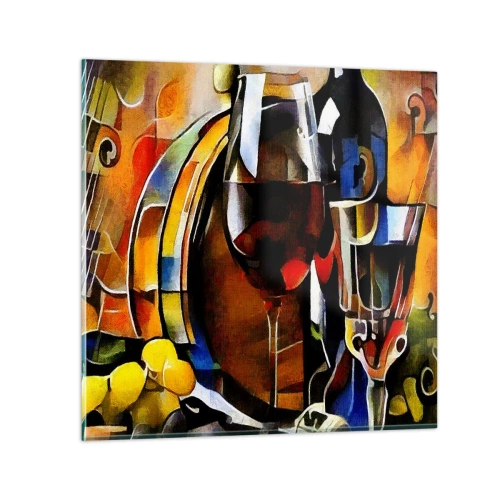 Quadro em vidro - E o mundo ganha cor - 30x30 cm