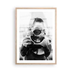 Pôster com moldura de carvalho claro - Criador e material - 50x70 cm