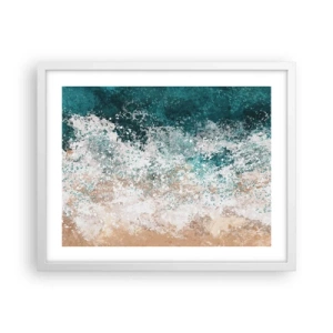 Pôster em moldura branca - Histórias do mar - 50x40 cm