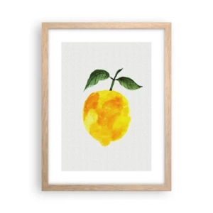 Pôster com moldura de carvalho claro - Como saborear o sol - 30x40 cm