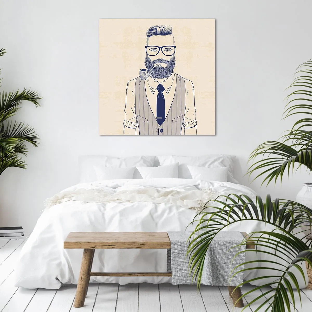 Quadro em tela - Alegre, masculino e elegante - 50x50 cm