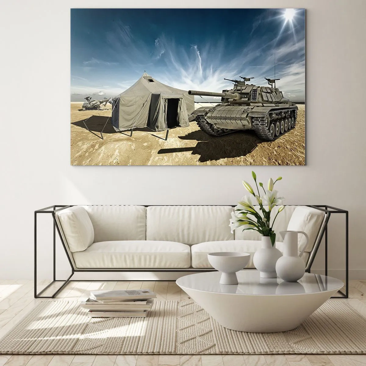 Quadro em vidro - Sonho militar - 120x80 cm