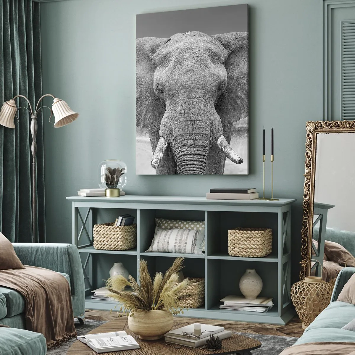 Quadro em tela - Bem-vindo ao meu mundo - 65x120 cm