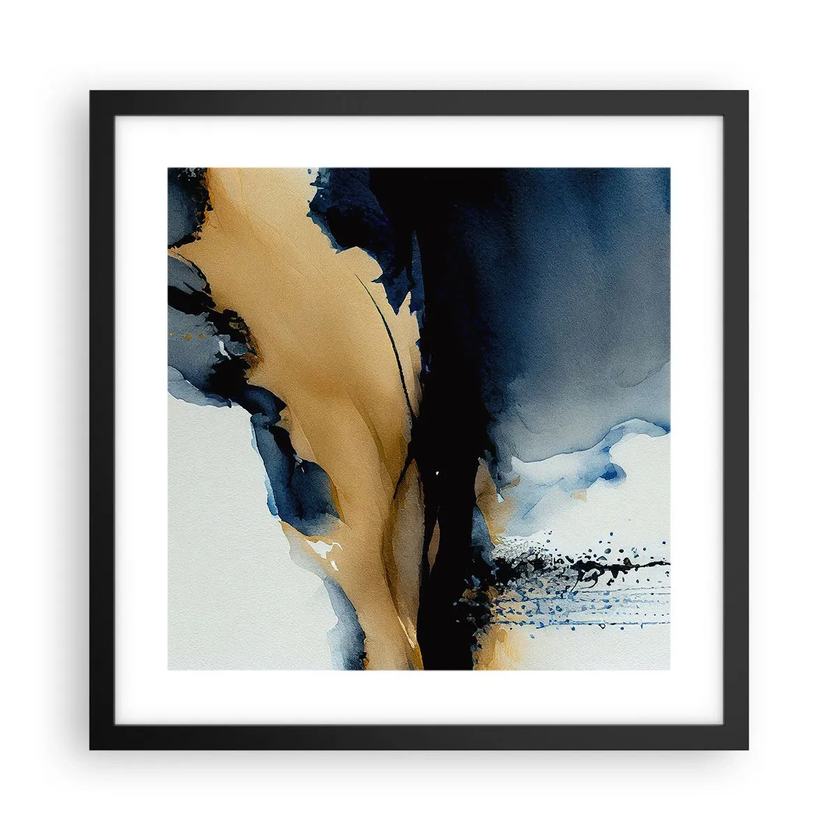 Pôster com moldura preta - Atrás da cortina - 40x40 cm