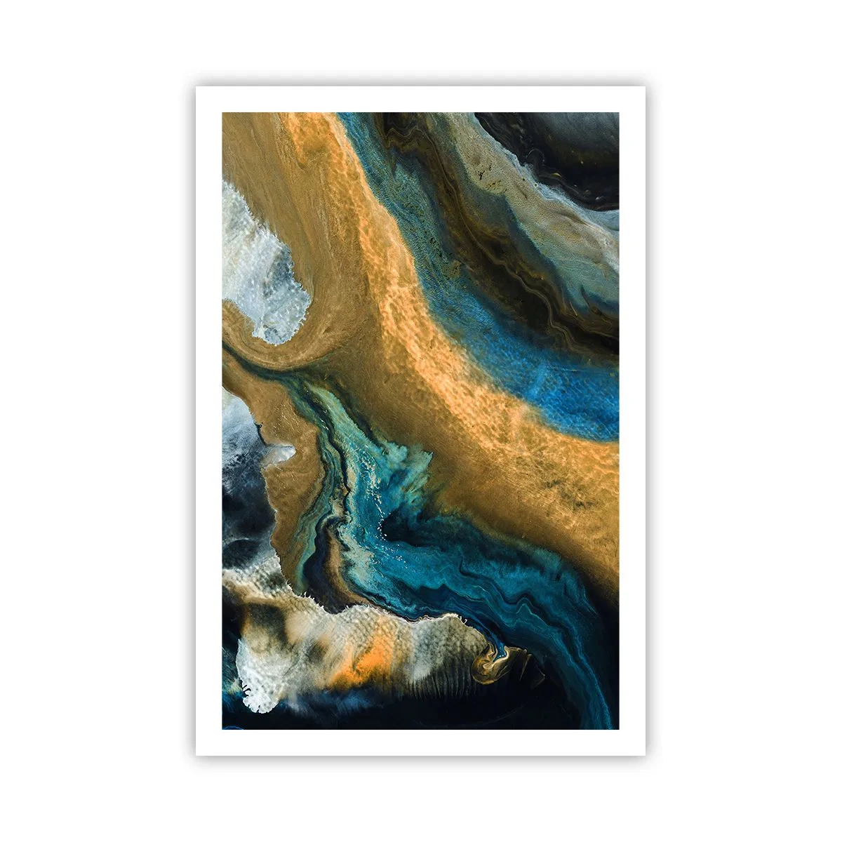 Pôster - Azul – amarelo – influências mútuas - 61x91 cm