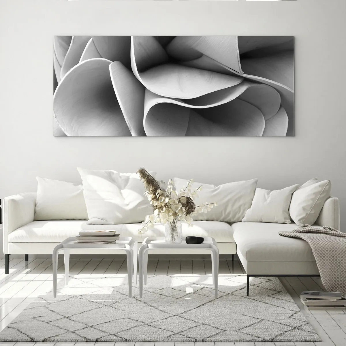 Quadro em vidro - Acontece no espaço - 100x40 cm