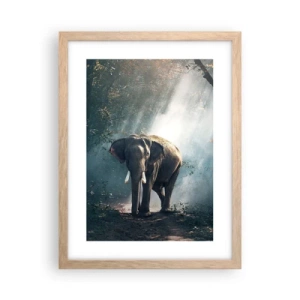 Pôster com moldura de carvalho claro - Um passeio descontraído - 30x40 cm