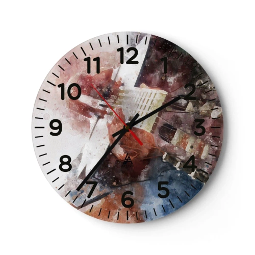 Relógio de parede - Relógio em vidro - E o que acha? - 30x30 cm