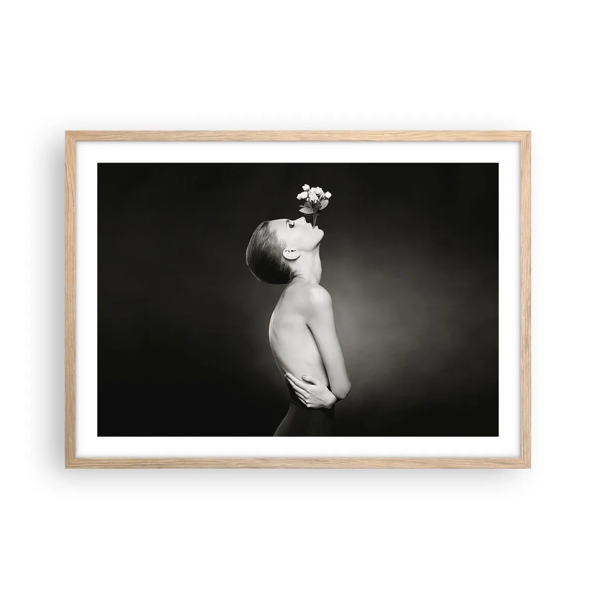 Pôster com moldura de carvalho claro - Elegância excêntrica - 70x50 cm