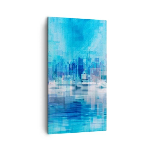 Quadro em tela - Imerso em azul - 45x80 cm