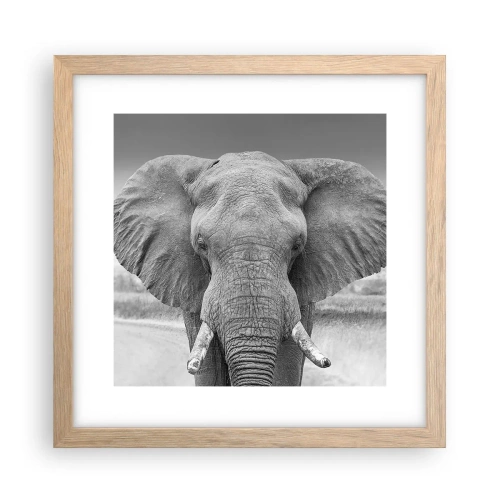 Pôster com moldura de carvalho claro - Bem-vindo ao meu mundo - 30x30 cm