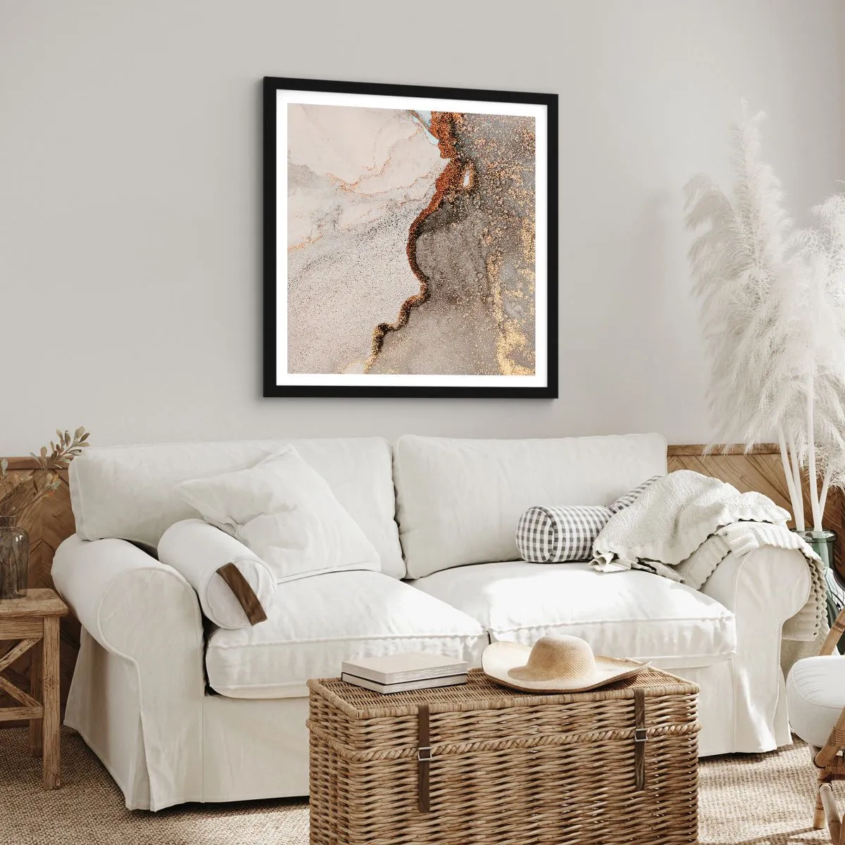 Pôster com moldura preta - No limite das cores - 50x50 cm