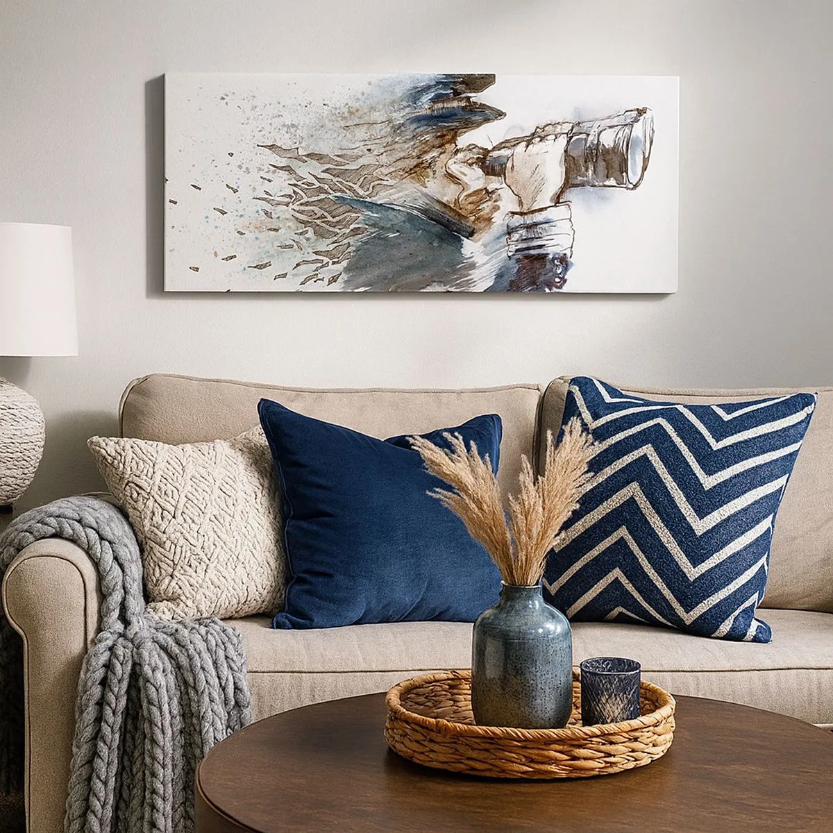 Quadro em tela - Dez na escala Beaufort! - 100x40 cm