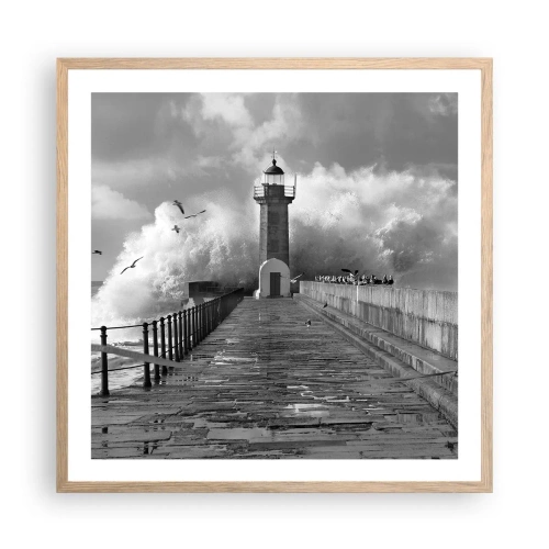 Pôster com moldura de carvalho claro - Destemida - 60x60 cm