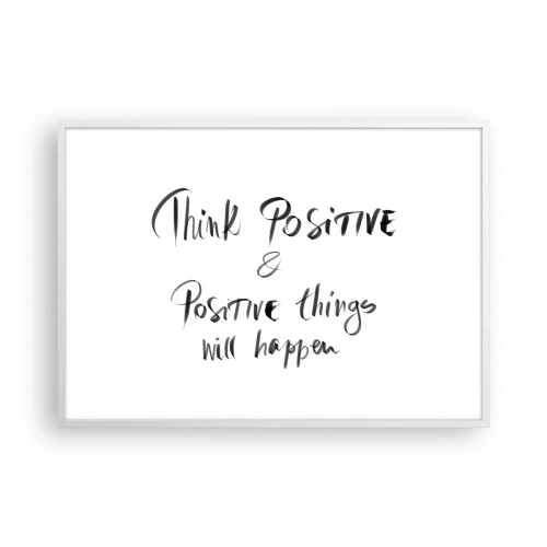 Pôster em moldura branca - Como viver? - 100x70 cm