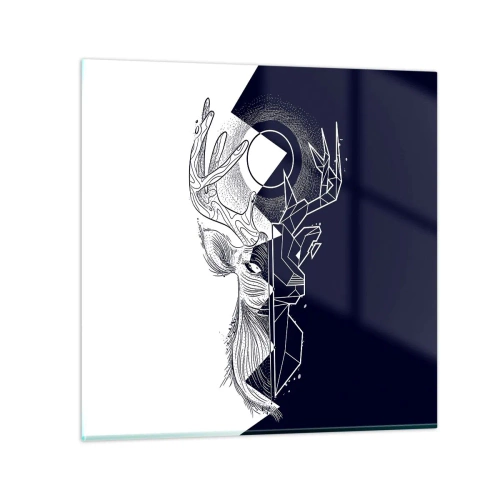 Quadro em vidro - Luta e unidade dos opostos - 60x60 cm