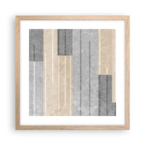 Pôster com moldura de carvalho claro - Composição: mantenha vertical - 40x40 cm