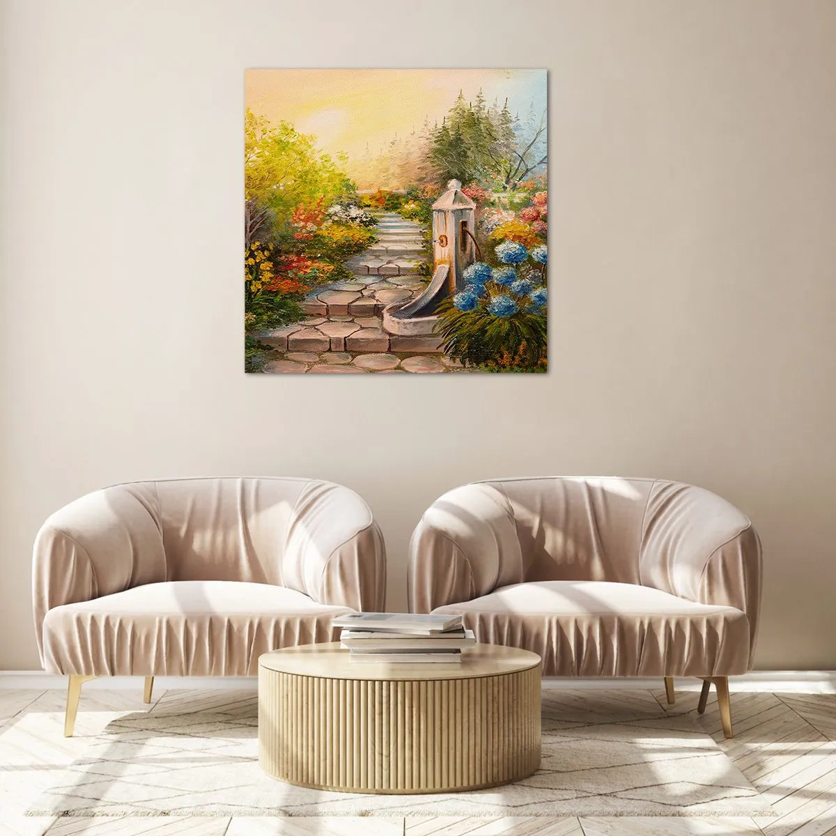 Quadro em vidro - Em pleno florescimento - 30x30 cm