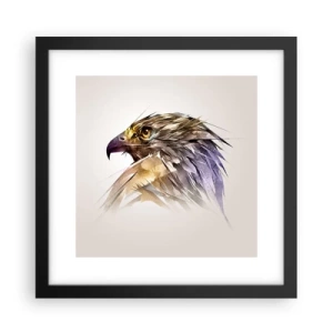 Pôster com moldura preta - Retrato de um guerreiro - 30x30 cm