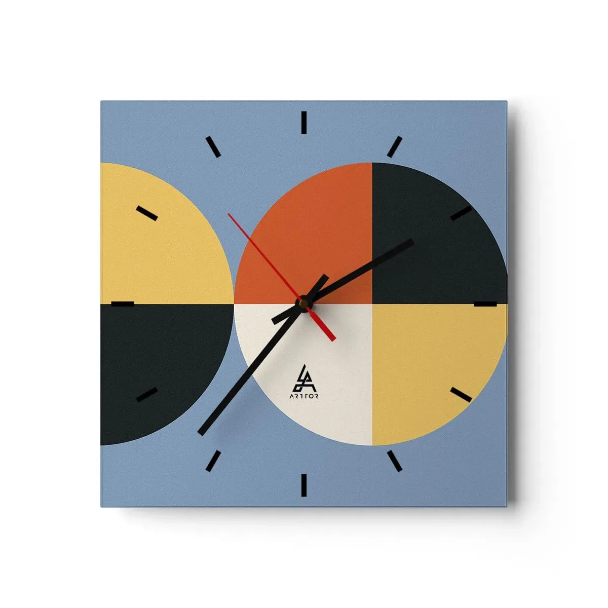 Relógio de parede - Relógio em vidro - Verja e conte - 30x30 cm