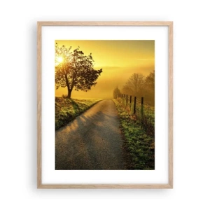Pôster com moldura de carvalho claro - Uma tarde agradável - 40x50 cm