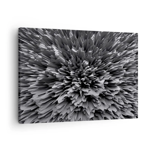 Quadro em tela - Estrutura abstrata em tons de cinza - 70x50cm - Não pode ficar mais difícil do que isso - Decoração de parede moderna para a sala de estar e quarto ARTTOR