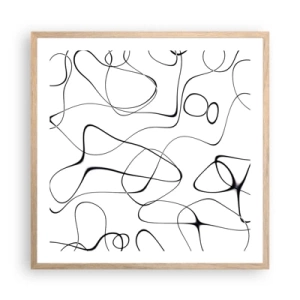 Pôster com moldura de carvalho claro - Os caminhos da vida, as vicissitudes do destino - 60x60 cm