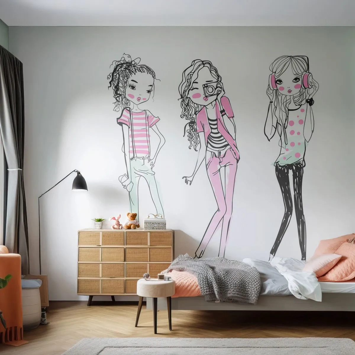Papel de Parede Premium Canvas - Vai ser divertido - Juventude, Garota, Adolescente - 250x175 cm