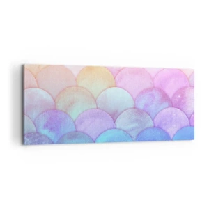 Quadro em tela - Escala de pérola - 100x40 cm