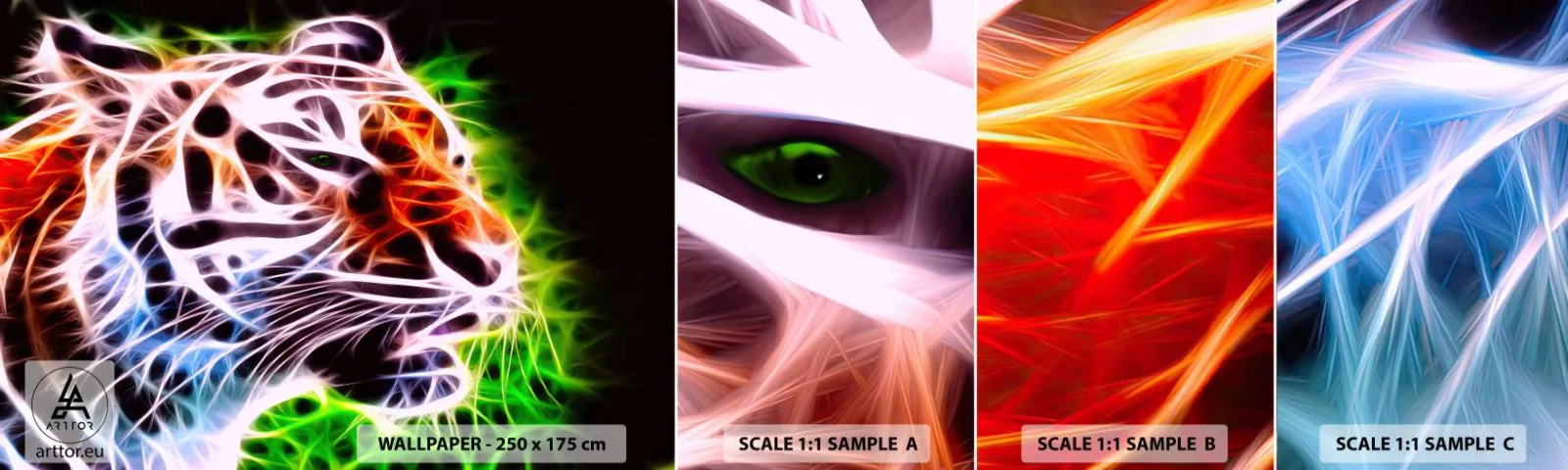 Amostra de Papel de Parede Standard Eco - Aura perigosa - Abstração, Animais, Predador - 100x30 cm