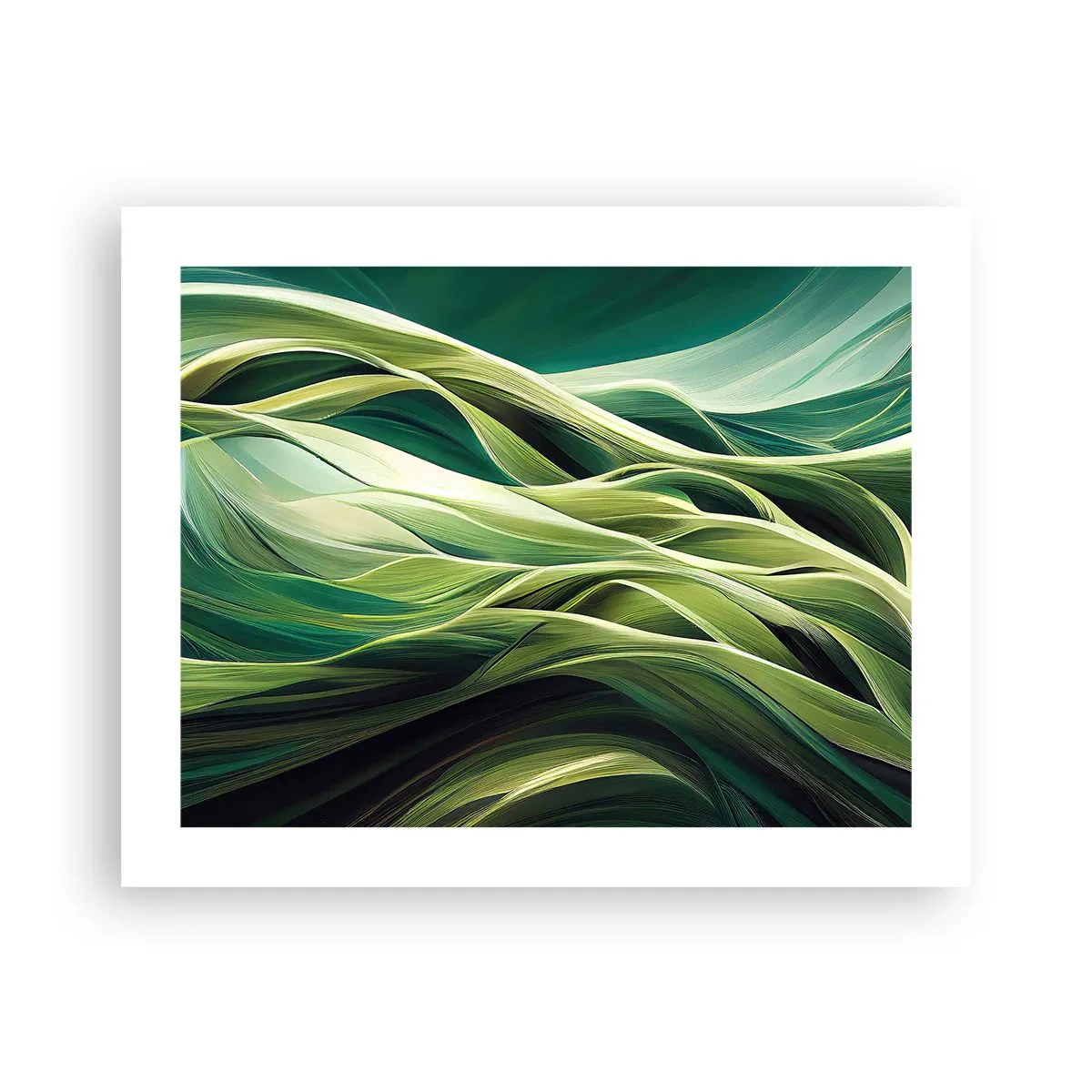Pôster - Jogo verde abstrato - 50x40 cm