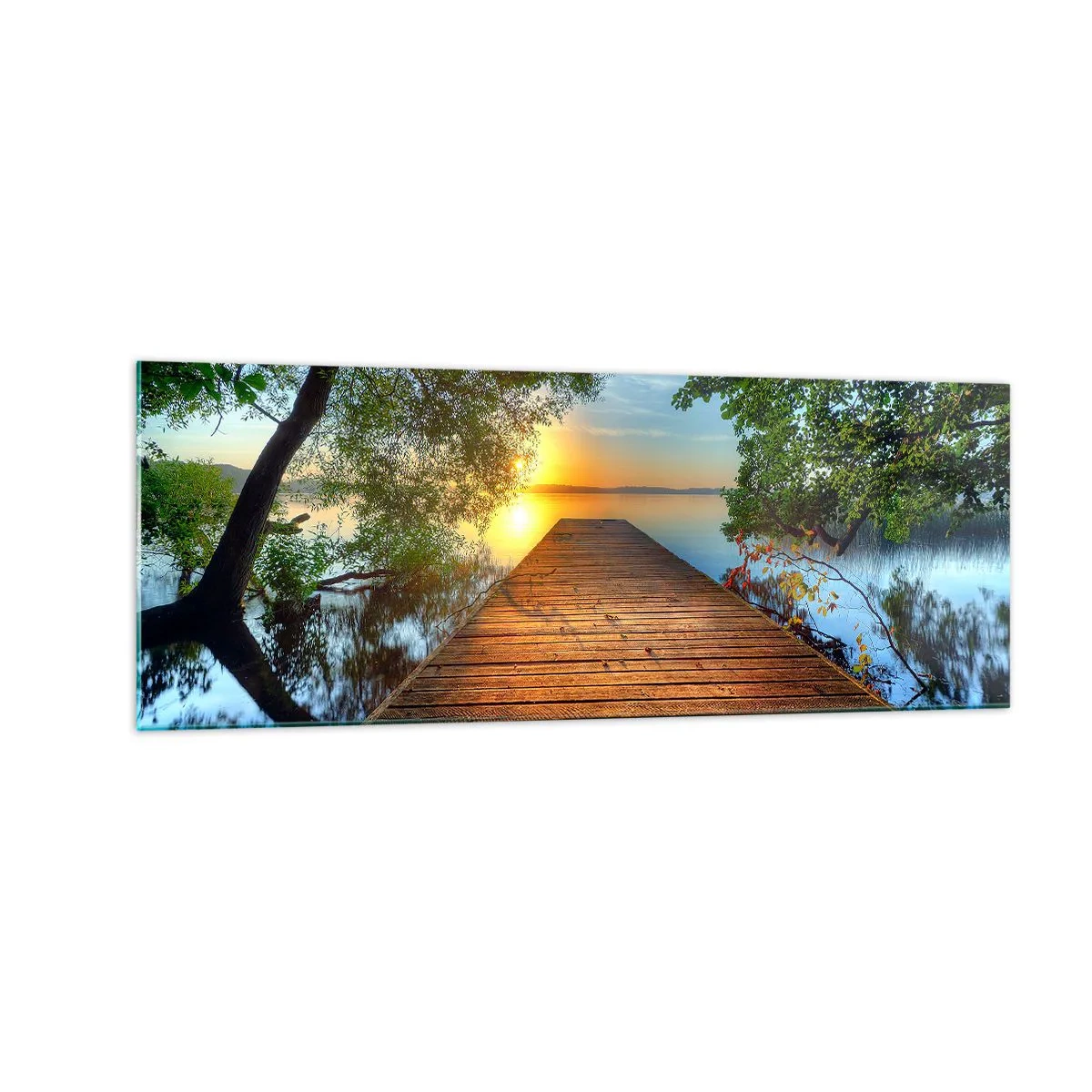 Quadro em vidro - Tome o seu tempo, sente-se - 140x50 cm