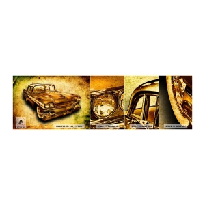Amostra de papel de parede autocolante Deluxe Sticker - A beleza eterna dos clássicos - Automotivo, Carro Clássico, Passatempo - 100x30 cm