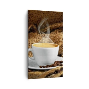 Quadro em tela - O cheiro de moka e a densidade do líquido de mel - 45x80 cm