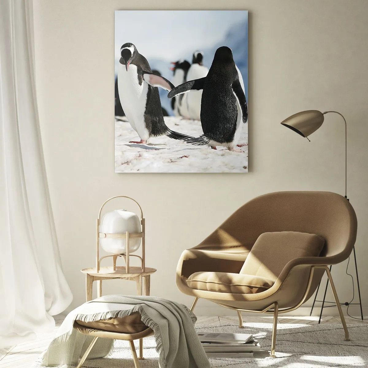 Quadro em vidro - Dança na neve - 50x70 cm
