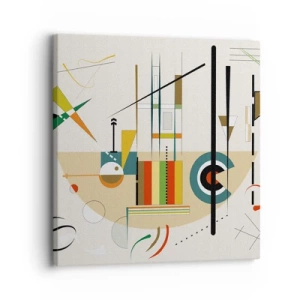 Quadro em tela - E o mundo ri - 30x30 cm