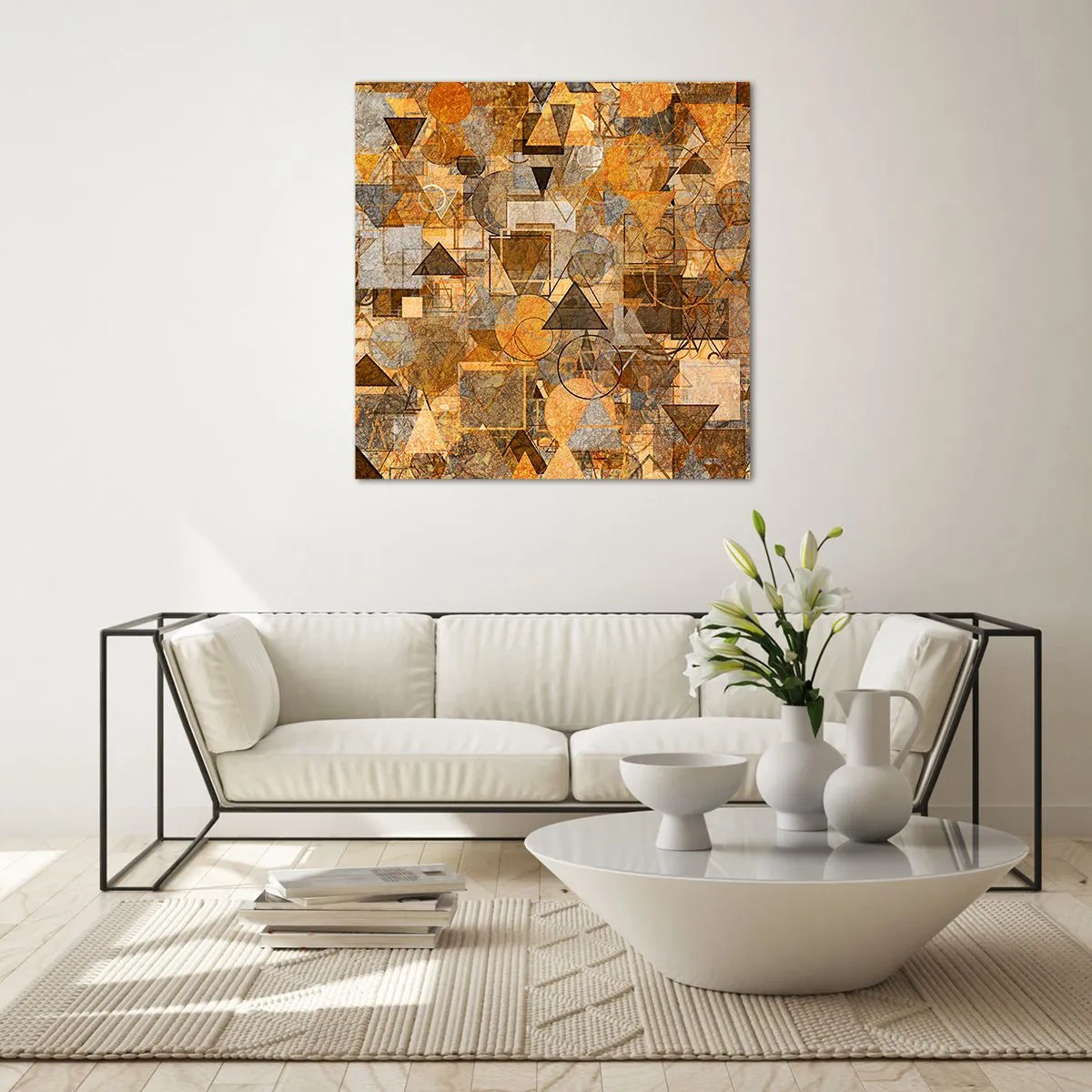 Quadro em vidro - O mundo em forma - 30x30 cm