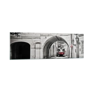 Quadro em vidro - Através do labirinto urbano - 160x50 cm