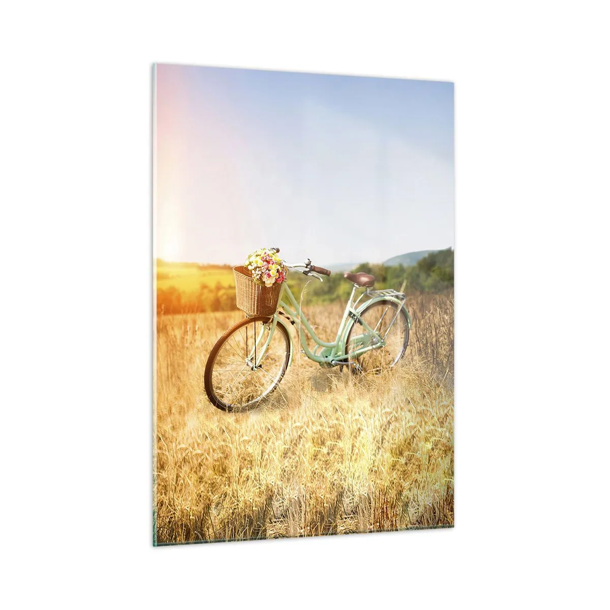 Quadro em vidro - Vou ficar aqui por um tempo - 50x70 cm