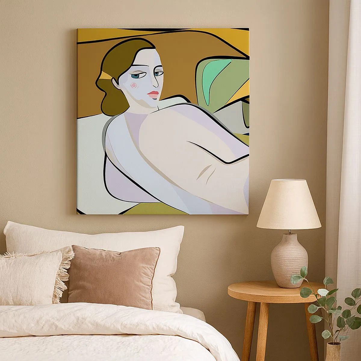 Quadro em tela - Retrato íntimo - 30x30 cm