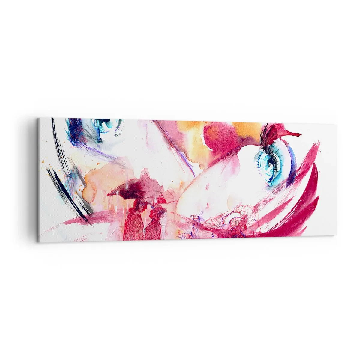 Quadro em tela - Na proximidade, o mundo floresce - 140x50 cm