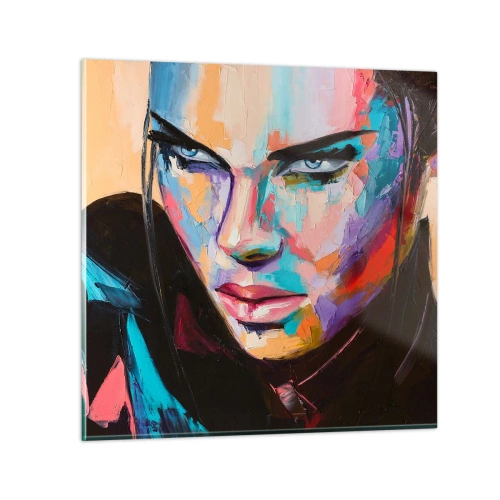 Quadro em vidro - Coração selvagem - 30x30 cm