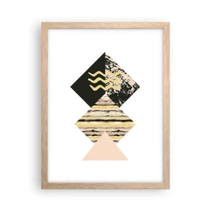 Pôster com moldura de carvalho claro - Não é tão simples assim - 30x40 cm