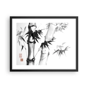 Pôster com moldura preta - Foco no Oriente - 50x40 cm