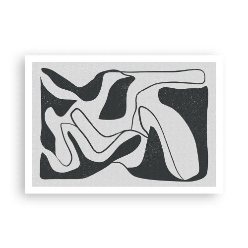 Pôster - Labirinto abstrato divertido - 100x70 cm