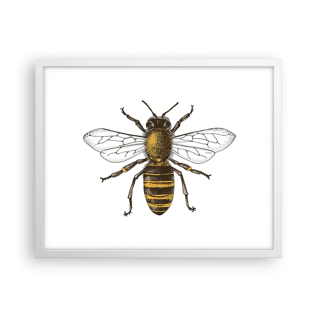 Pôster em moldura branca - Linda e boa - 50x40 cm