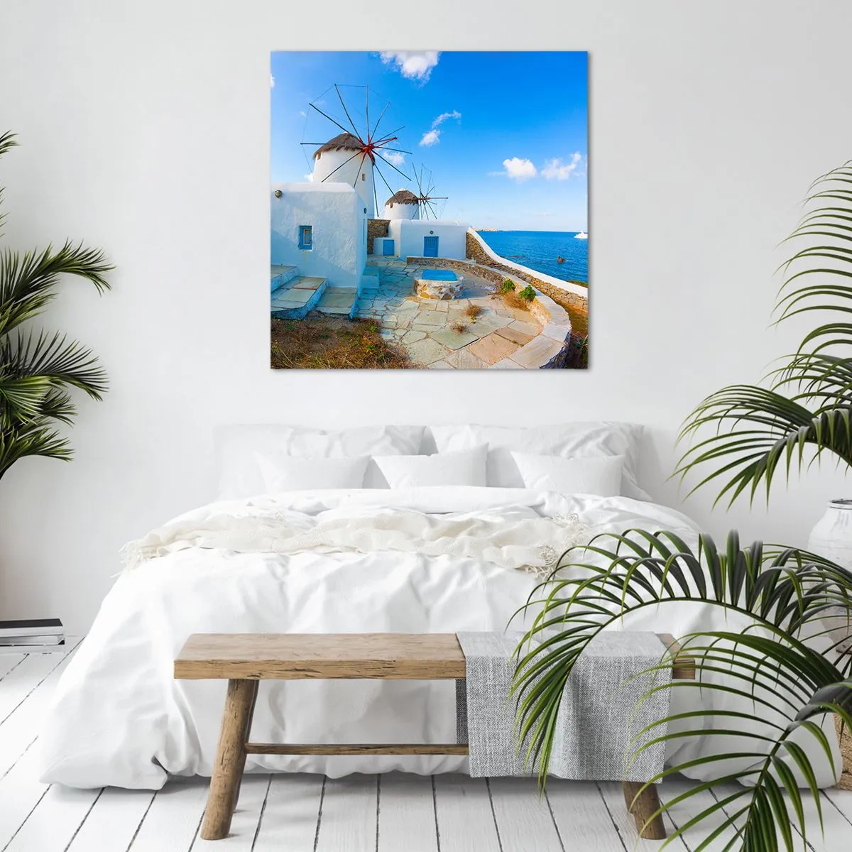 Quadro em tela - Vento azul do mar - 50x50 cm